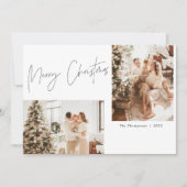 Joyeux Noël Photo Carte de vacances, Boho Modern (Devant)