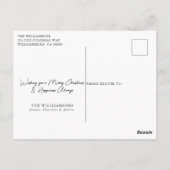 Joyeux Noël Photo Carte de vacances neige (Dos)