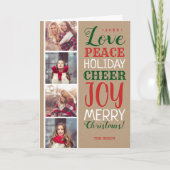 Joyeux Noël Photo Collage Carte de vacances (Devant)