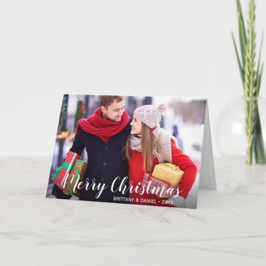 Joyeux Noël Photo Couple Carte de remplissage WS (Devant)