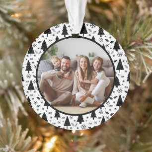 Joyeux Noël Photo de famille noir et blanc