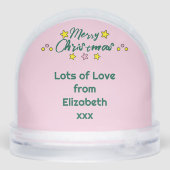 Joyeux Noël photo étoiles rose souris (Arrière)