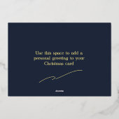 Joyeux Noël Photo Foil Carte de vacances (Verso)