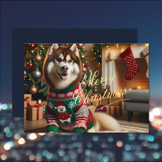 Joyeux Noël Photo Foil Carte de vacances