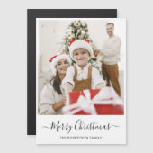 Joyeux Noël Photo moderne Carte de jour férié magn (Devant / Derrière)