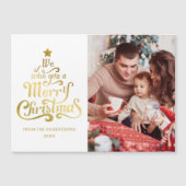 Joyeux Noël Photo moderne Carte de jour férié magn (Devant)