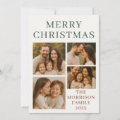 Joyeux Noël Photo moderne Elégante Carte de vacanc (Devant)