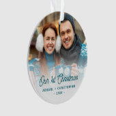 Joyeux Noël Photo nouvellement mariée Turquoise Sc (devant)