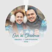 Joyeux Noël Photo nouvellement mariée Turquoise Sc (dos)