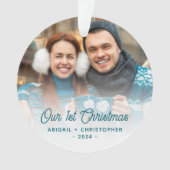 Joyeux Noël Photo nouvellement mariée Turquoise Sc (devant)