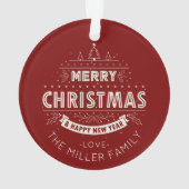 Joyeux Noël photo ornement acrylique (dos)