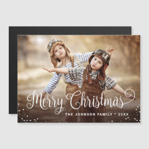 Joyeux Noël PHOTO Vacances Carte magnétique