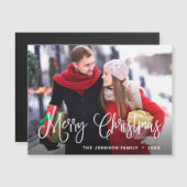 Joyeux Noël PHOTO Vacances Carte magnétique (Devant / Derrière)