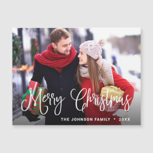 Joyeux Noël PHOTO Vacances Carte magnétique