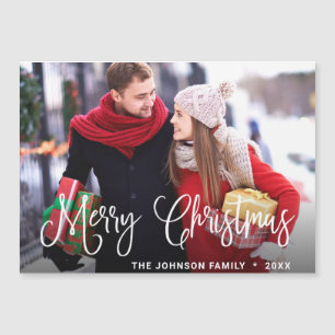 Joyeux Noël PHOTO Vacances Carte magnétique