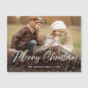 Joyeux Noël PHOTO Vacances Carte magnétique