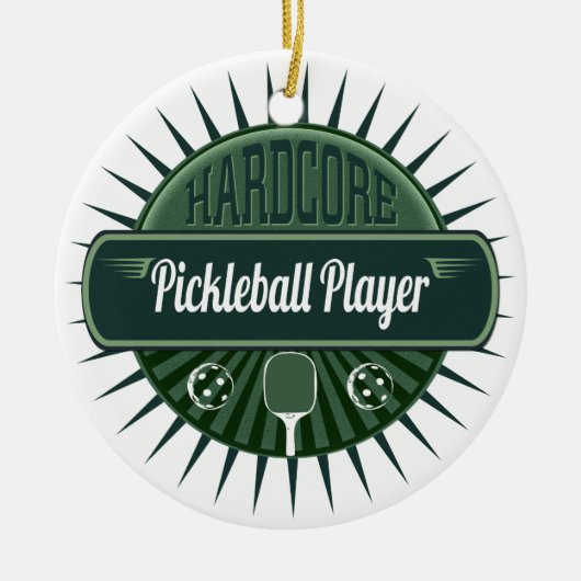 Joyeux Noël Pickleball Player Arbre Ornement (Devant)
