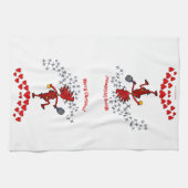 Joyeux Noël Pickleball Serviettes de cuisine (Horizontal)