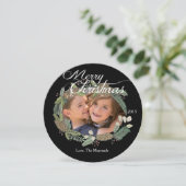 Joyeux Noël Pine Cône et Carte photo de verdure (Debout devant)