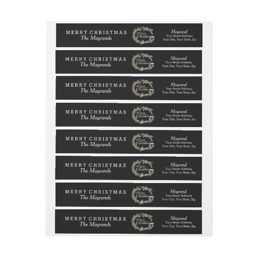 Joyeux Noël Pine Cône Étiquette Wraparound (Feuille)