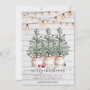 Joyeux Noël Pine Tree Farm Carte de vacances