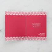 Joyeux Noël Pink Photo Carte de voeux pliée (Intérieur)