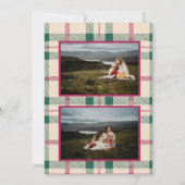 Joyeux Noël Plaid Carte de voeux photo verticale (Dos)
