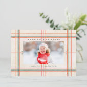 Joyeux Noël Plaid Carte photo de vacances (Debout devant)