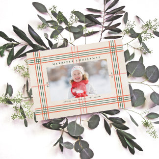 Joyeux Noël Plaid Carte photo de vacances