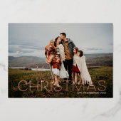 Joyeux Noël Plaid Photo Phuile Carte de voeux (Recto)