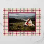 Joyeux Noël Plaid Photo Phuile Carte de voeux (Verso)