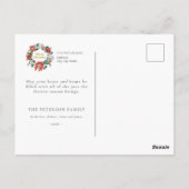 Joyeux Noël Poinsettia Fleurs Carte de couronne (Dos)