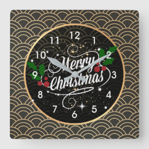 Joyeux Noël, populaire horloge murale acrylique