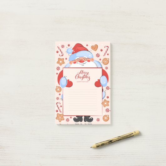 Joyeux Noël Post-it Notes (Sur un bureau)