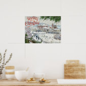 Joyeux Noël. Poster Claude Monet (Cuisine)