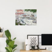 Joyeux Noël. Poster Claude Monet (Bureau à domicile)