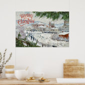 Joyeux Noël. Poster Claude Monet (Cuisine)