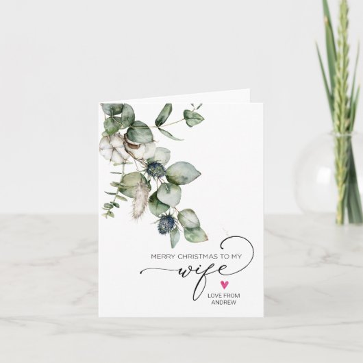 Joyeux Noël pour la femme de la carte de mari (Devant)