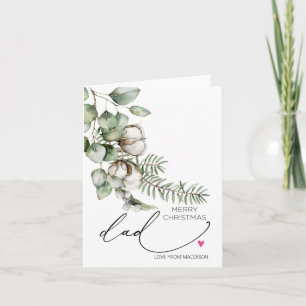 Joyeux Noël pour papa père de la carte fille