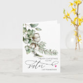 Joyeux Noël Pour Soeur De La Carte Fraternelle (Fleur jaune)