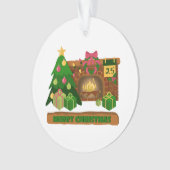 Joyeux Noël près de la cheminée bonfire xmas arbre (devant)