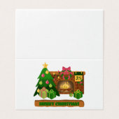 Joyeux Noël près de la cheminée bonfire xmas arbre (Outside Unfolded)