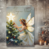 Joyeux Noël | Pretty Fairy Personalized Christmas Kaart