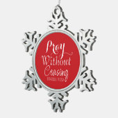 Joyeux Noël Prière Bible Verse Ornement Rouge (Vue impression)