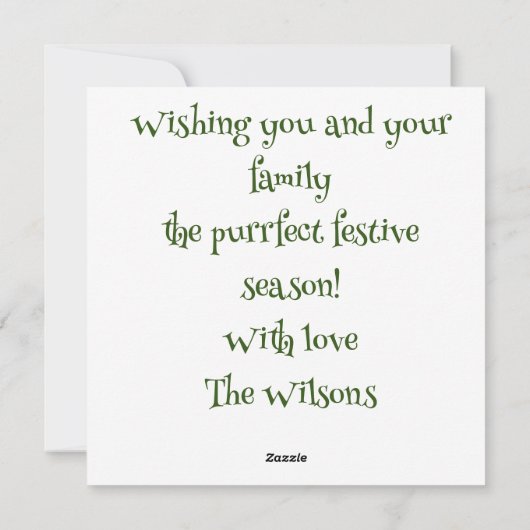 Joyeux Noël Purrffect Carte de Noël (Dos)