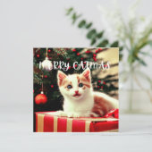 Joyeux Noël Purrffect Carte de Noël (Debout devant)