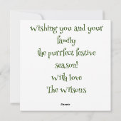 Joyeux Noël Purrffect Carte de Noël (Dos)