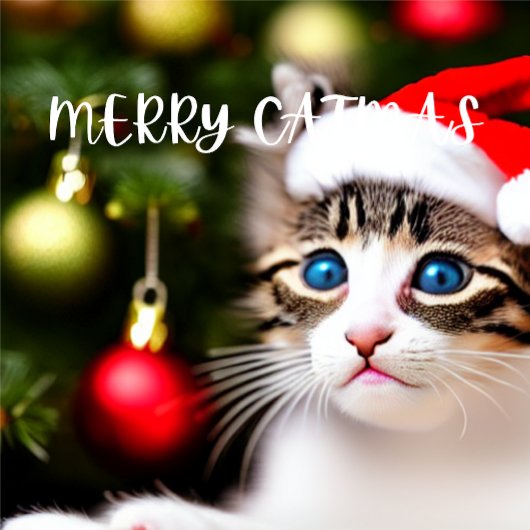 Joyeux Noël Purrffect Carte de Noël