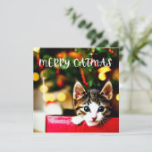 Joyeux Noël Purrffect Carte de Noël (Debout devant)