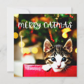 Joyeux Noël Purrffect Carte de Noël (Devant)